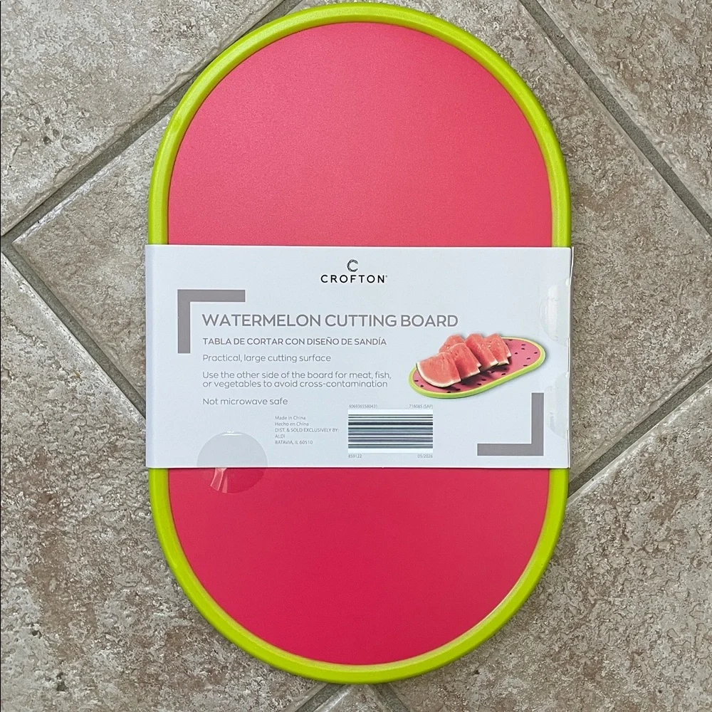 Crofton Watermelon Fruit Shape Two Sided Large Surface Cutting Chopping Board